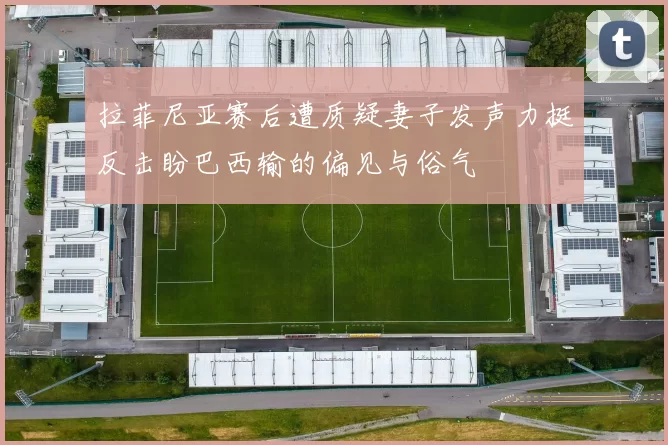 拉菲尼亚赛后遭质疑妻子发声力挺反击盼巴西输的偏见与俗气